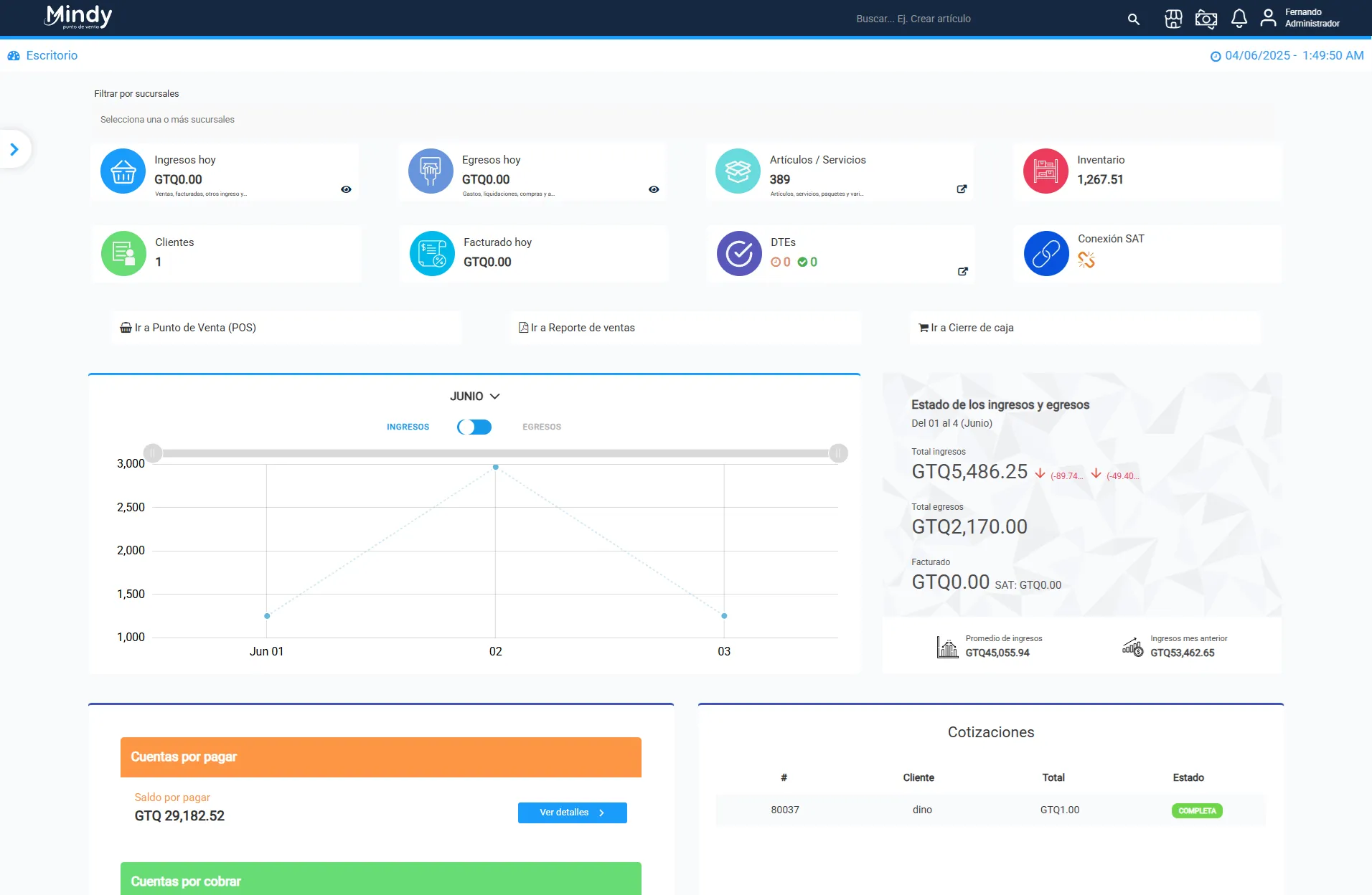 Mindy Desktop Interface